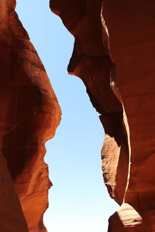 Usa Arizona Antelope Canyon Gorge Cliff Rock