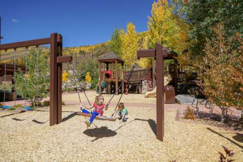 Vail Colorado Playground Mountains Foliage People