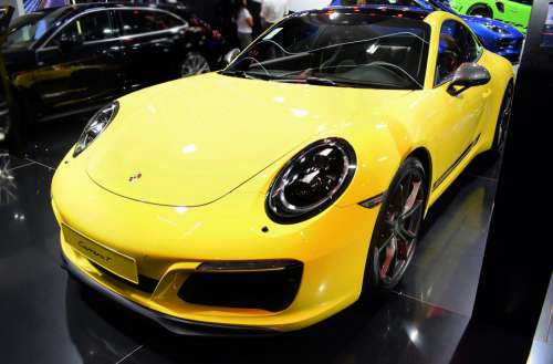 Vehicle Automobile Car Porsche Vehicle Yellow