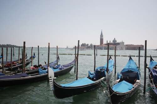 Venezia Boats Venice Italy Gondola Water Travel