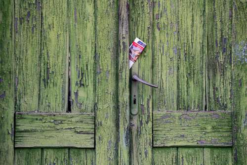 Vintage Door Newspaper Rustic Old Vintage Door