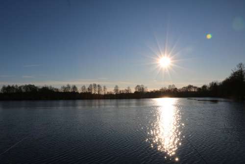 Water Lake Reflection Sunrise Rest Waters