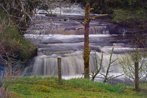 Water Waterfall River Ireland Splash Wet Nature