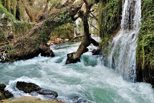 Waterfall River Streaming Forest Nature Antalya