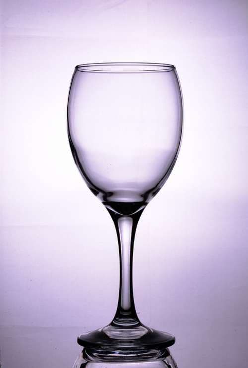 Wine Glass Empty Transparent Glassware Clear