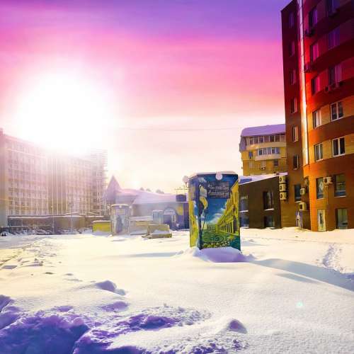 Winter Sunny City Tyumen