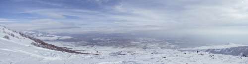 Winter Mountain Panorama Landscape Mountains