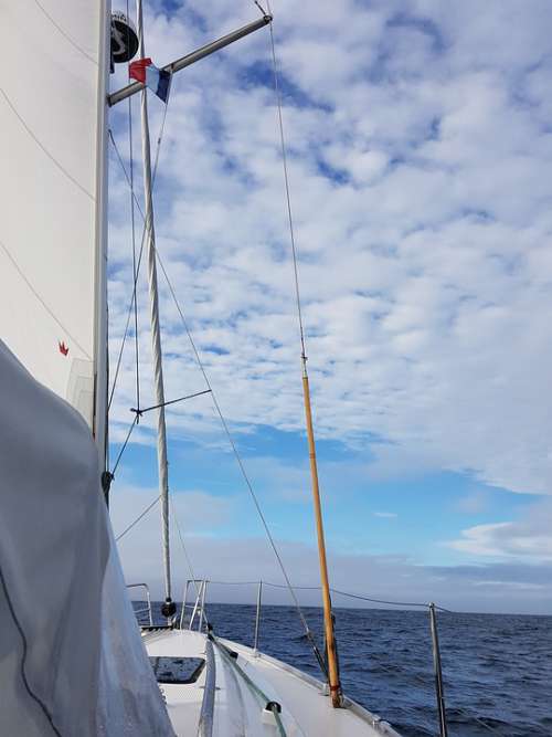 Yacht Sea Boat Ship Sky Water Landscape Holidays