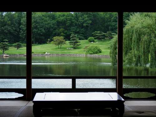 Zen Garden Botanic Garden Japanese Pond Quiet