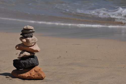 Zen Sand Stones Beach