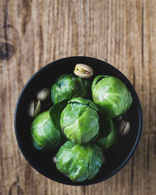 Brussel sprouts with pistachios