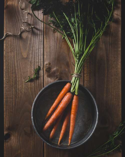 Fresh carrots from a market