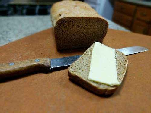 loaf bread fresh bread butter buttered bread