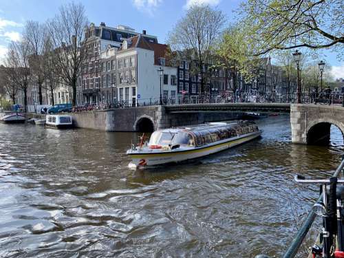 Amsterdam River Crossing River Ship Bridge