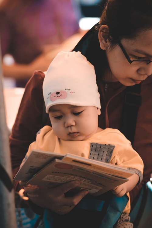 Baby Reading Book Kids Young The Mother