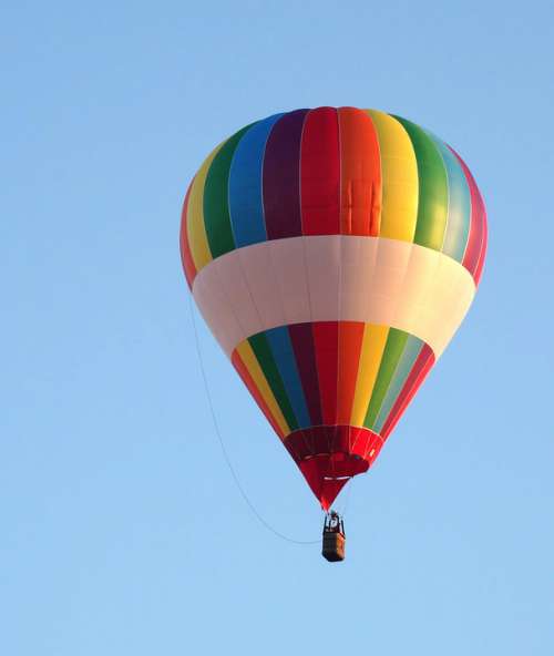 Balloon Sky Flight Flying Blue Colorful