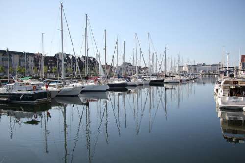 Bateaux Port Mer Océan Soleil Normandie