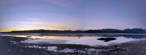 Bay Mountains Tidelands Nature Water Sunset