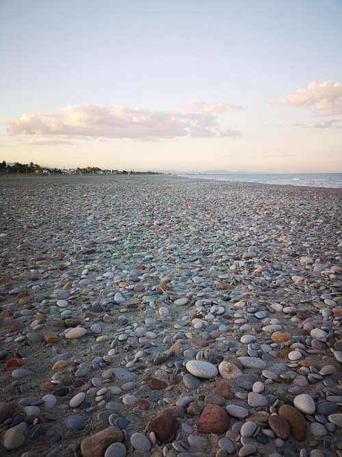 Beach Sea Stones Costa Valencia