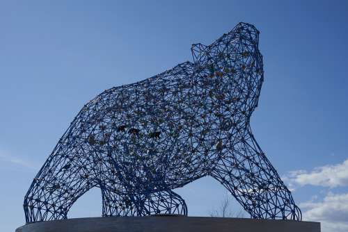 Bear Sculpture Kelowna British Columbia Statue Sky