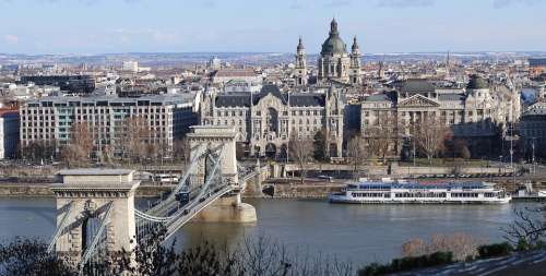 Budapest Libertybridge Buda Castle Architecture