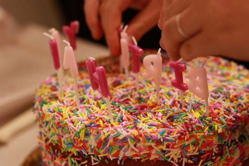 Cake Candles Birthday Sweet Party Celebration