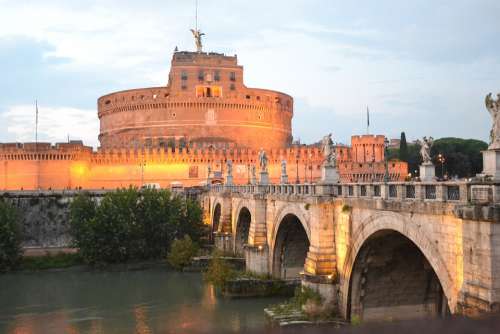 Castle Sant'Angelo Rome Sunset Castle Italy