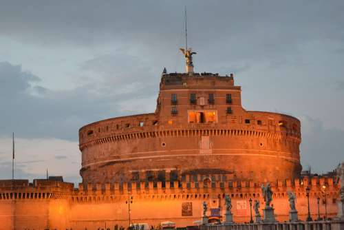 Castle Sant'Angelo Rome Sunset Castle Italy