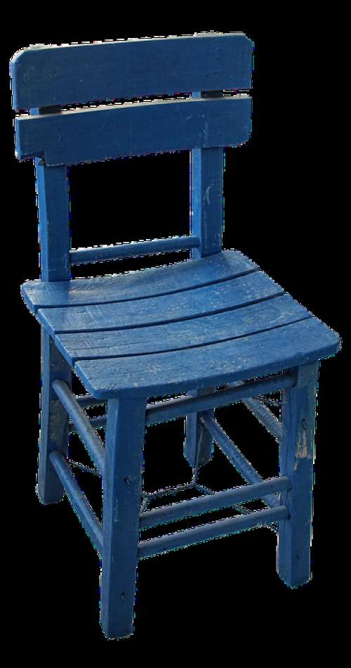 Chair Wooden Chair Wooden Old Blue Blue Chair
