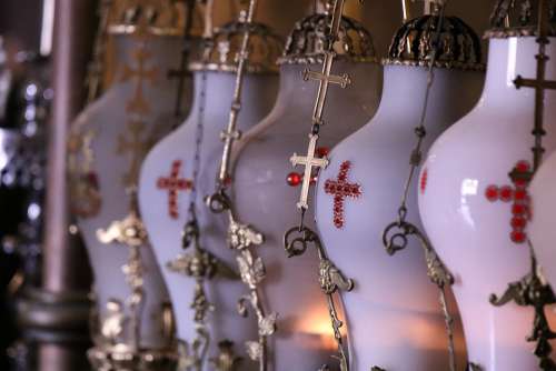 Church Cross Lamps Holy Religion Christ Faith