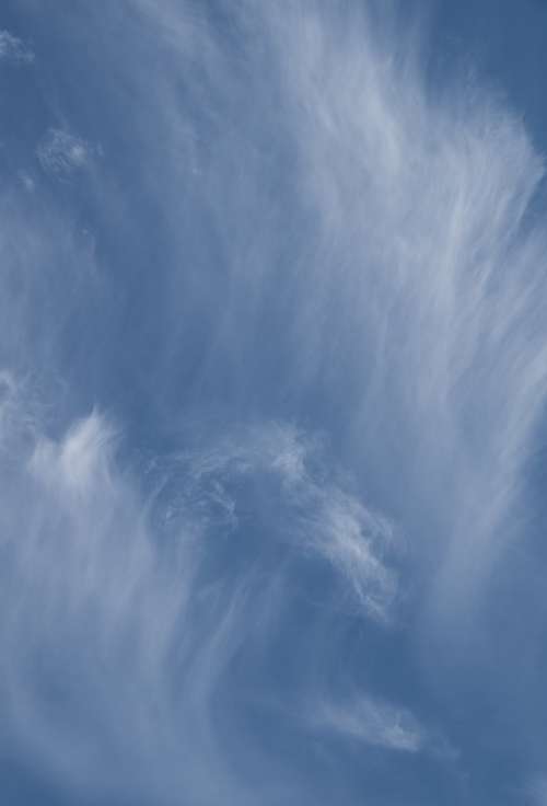 Clouds White Blue Cloudscape Delicate Pattern Sky