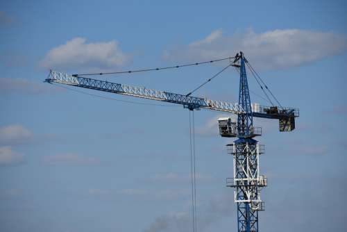 Crane Construction Sky Equipment Build Building