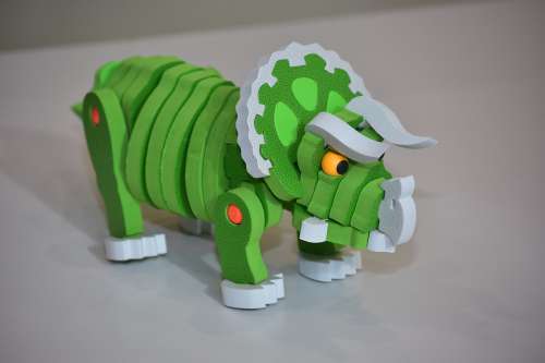 Dinosaur Toy Green Play Kids Puzzle Figurine