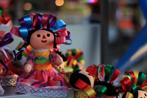 Dolls Color Mexico Toys Colorful Sweet Cute