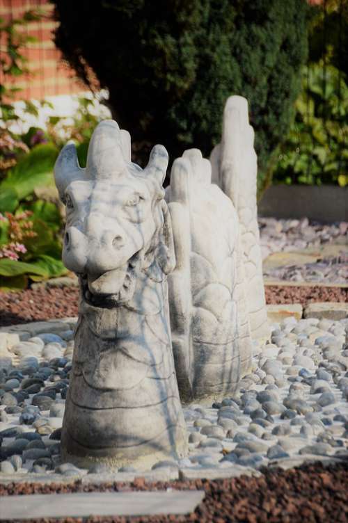 Dragon Decoration Ornament Statue Fantasy Garden
