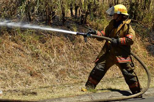 Firefighter Fire Helmet Team Work Protection