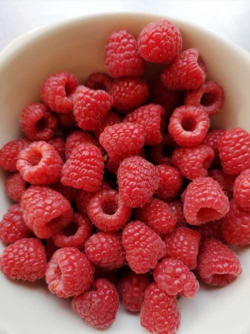 Fresh Raspberries Fruit Healthy Red