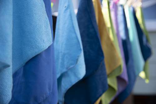 Frühjahrsputz Clothes Line Cleaning Rags Blue