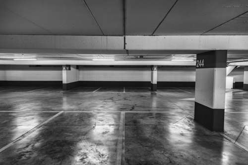 Garage Parking Car Park Building Dark Underground