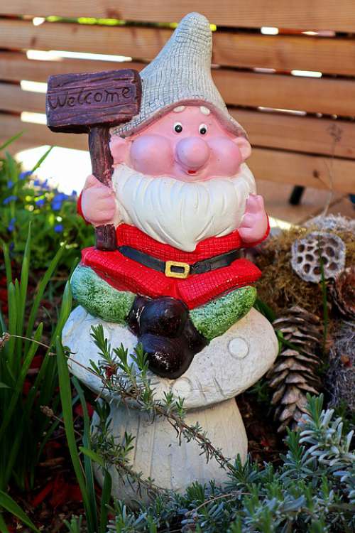 Garden Gnome Garden Welcome Dwarf Funny Imp