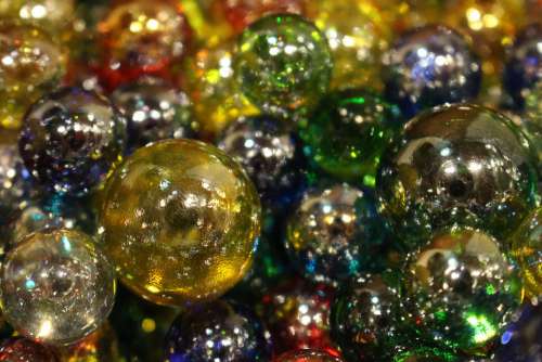 Glass Beads Toy Glitter Glass Marble