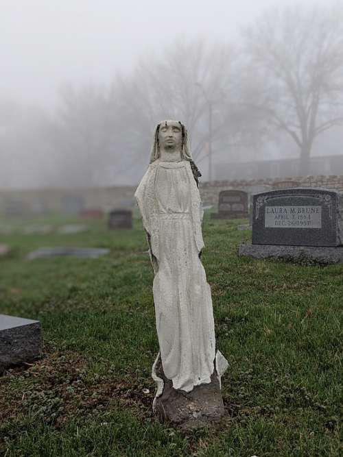 Grave Angel Saint Statue Memorial Cemetery Death