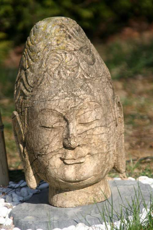 Head Buddha Calm Serenity Smile Meditation Zen