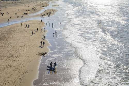 Holland Beach Netherlands Water Sky Coast