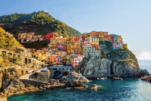 Italy Sea Houses Cinque Terre Mediterranean