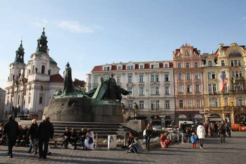 Jan-Hus-Monument Old Town Square Prague'S Old Town