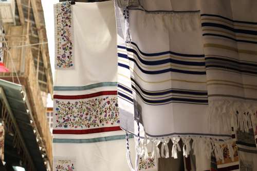 Judaism Tallit Religion Market Jerusalem