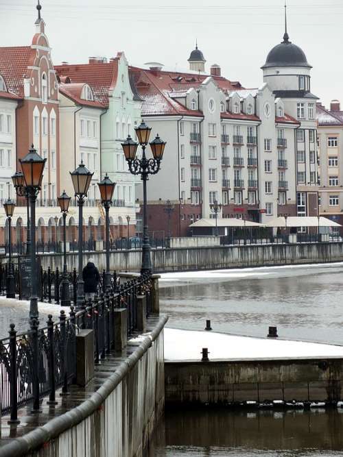 Kaliningrad Russia City Vacation River Landscape