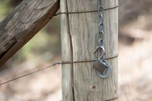 Lock Padlock Chain Security Secure Metal Fence