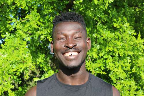 Man Black Man Spring Smile Male Person Face